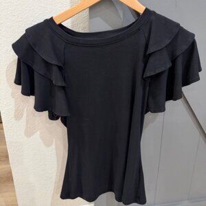 English Factory Ruffle Detail T-shirt